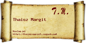 Thaisz Margit névjegykártya