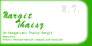 margit thaisz business card